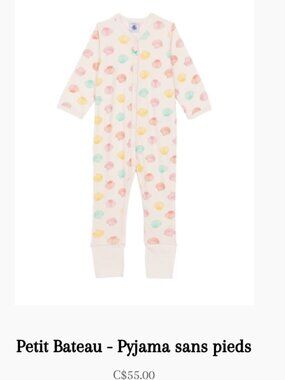 Petit Bateau pajamas 18months